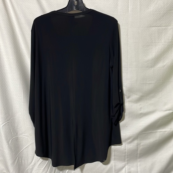 Ciara Sunwoo xl black button down lightweight jacket rear slit nwot - Picture 8 of 10